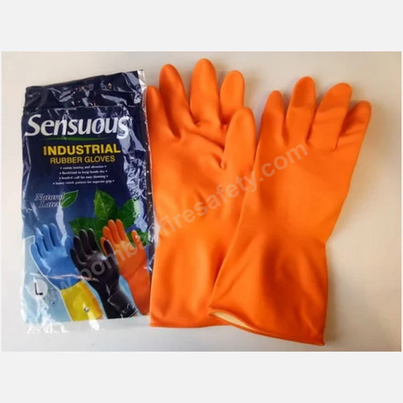 1Orange Rubber Gloves